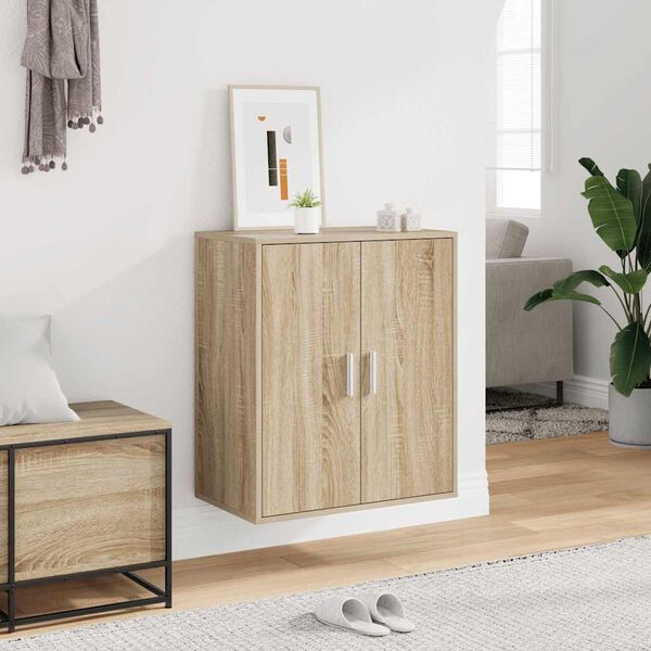 vidaXL Shoe Cabinet Sonoma Oak 60x35x70 cm Engineered Wood