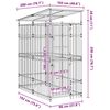 vidaXL Outdoor Dog Kennel with Roof Steel 1.84 m&sup2;