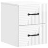 vidaXL Wall-Mounted Bedside Cabinet High Gloss White 34.5 x 33 x 40 cm