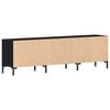 vidaXL TV Cabinet Black Oak 150 x 30 x 44.5 cm Engineered Wood