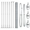 vidaXL Hexagonal Fence with Concrete Base 10 x 1.5 m Galvanised Steel