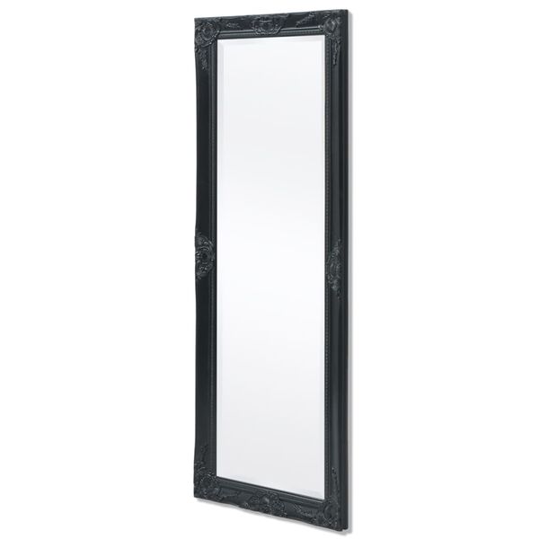 vidaXL Wall Mirror Baroque Style 140x50 cm Black