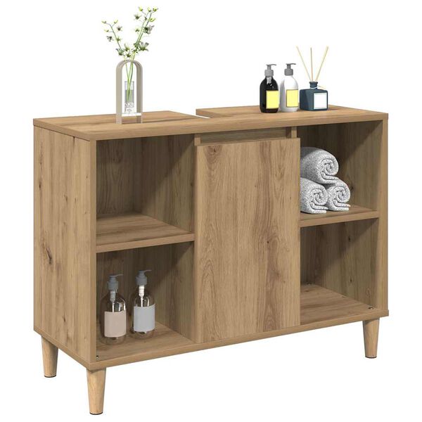 vidaXL Sink Cabinet Artisan Oak 80x33x60 cm Engineered Wood