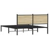 vidaXL Metal Bed Frame without Mattress Sonoma Oak 137x190 cm