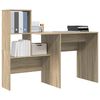 vidaXL Desk Sonoma Oak 131.5 x 50 x 106.5 cm Engineered Wood