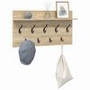 vidaXL Wall-Mounted Coat Rack with Shelf Sonoma Oak 80 x 40 x 12 cm