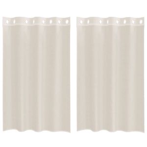 vidaXL Voile Curtains with Grommets 2 pcs Cream 140x175 cm