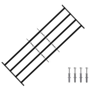 vidaXL Security Grille for Windows with 4 Crossbars 3 pcs 93-174 cm