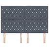 vidaXL LED Headboard with LED Strip Lights Dark Grey 160 cm Polyester