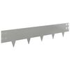 vidaXL Lawn Edging 20 pcs 100 x 20 cm Steel Silver