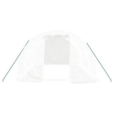 vidaXL Greenhouse with Steel Frame White 12 m² 4x3x2 m