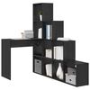 vidaXL Corner Desk Black Oak 101.5 x 149.5 x 149.5 cm Engineered Wood