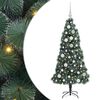 vidaXL Artificial Pre-lit Christmas Tree with Ball Set Green 120 cm