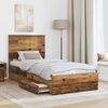 vidaXL Bed Frame with Headboard Old Wood 90 x 190 cm Engineered Wood