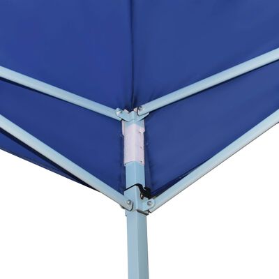 vidaXL Folding Gazebo with 2 Sidewalls 5x5 m Blue