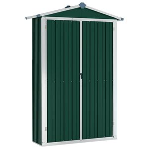 vidaXL Garden Shed | Green | Galvanised steel, plastic | Standard | Garden Shed