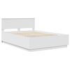 vidaXL Bed Frame with Headboard White 160 x 200 cm Engineered Wood