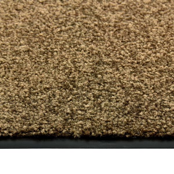 vidaXL Doormat Washable Brown 60x180 cm