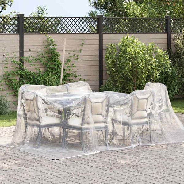 vidaXL Clear Tarpaulin with Eyelets 3x3 m Polyethylene
