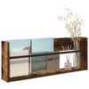 vidaXL Magazine Rack Smoked Oak 80 x 12 x 30 cm Engineered Wood