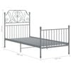 vidaXL Bed Frame without Mattress Grey Metal 100x200 cm
