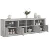 vidaXL Sideboard with LED Lights Concrete Grey 202x37x67 cm