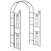 vidaXL Garden Arch Plain Black 115 x 37 x 226 cm
