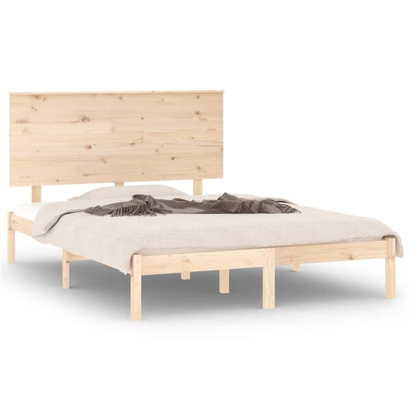 vidaXL Bed Frame without Mattress 140x190 cm Solid Wood Pine