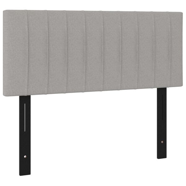 vidaXL Headboard Light Grey 100x5x78/88 cm Fabric