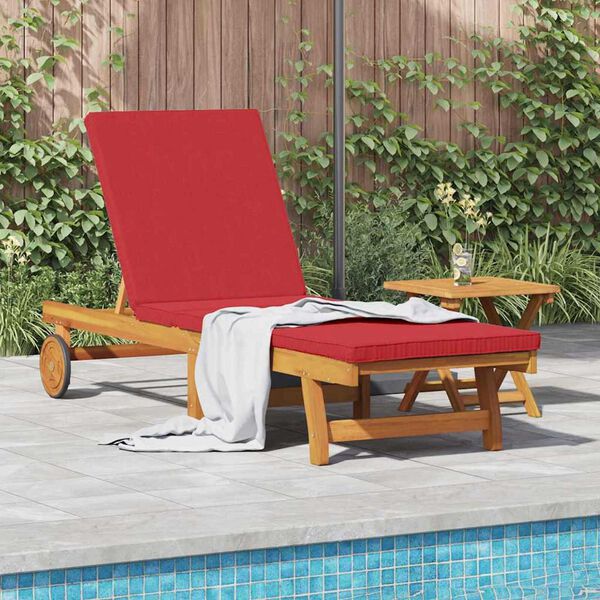 vidaXL Sun Lounger Reclining Brown 63 x 199 x 85cm Solid Acacia wood