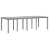 vidaXL Garden Table Light Grey 250 x 100 x 73 cm Poly Rattan