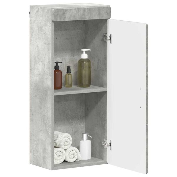 vidaXL Bathroom Wall Cabinet TULUM Concrete Grey 37 x 24.5 x 86 cm