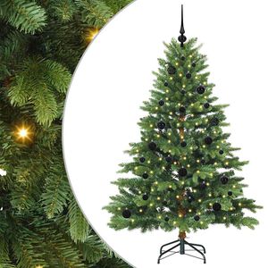 vidaXL Artificial Christmas Tree with 150 LEDs Green 150 cm PE and PVC