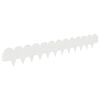 vidaXL Lawn Edging 50 pcs 103 x 15 cm Steel White