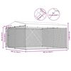vidaXL Outdoor Dog Kennel with Roof 382x382x225 cm