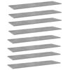 vidaXL Bookshelf Boards 8 pcs Concrete Grey 100x30x1,5 cm Engineered Wood