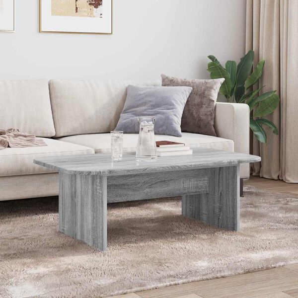 vidaXL Coffee Table Grey Sonoma 93 x 53 x 33 cm Engineered Wood