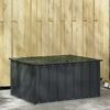 vidaXL Garden Storage Box Black 101 x 82 x 50 cm Steel