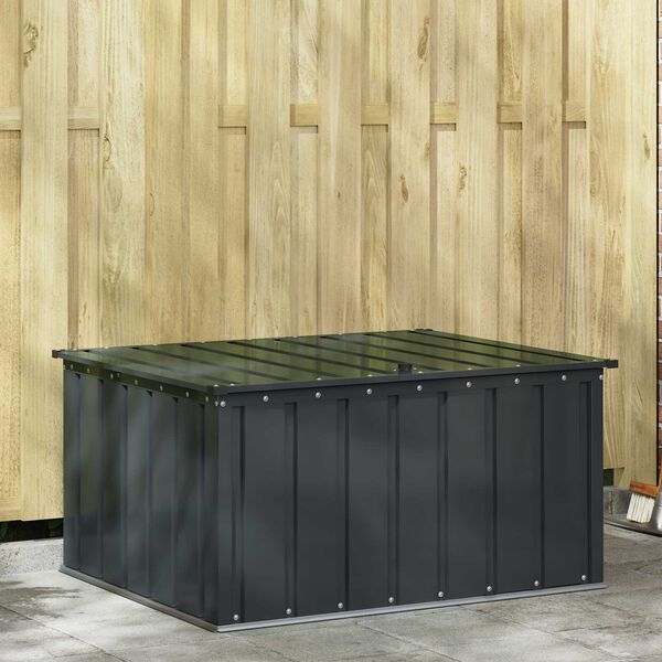 vidaXL Garden Storage Box Black 101 x 82 x 50 cm Steel