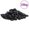 vidaXL Polished Pebbles 25 kg Black 2-5 cm