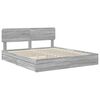 vidaXL Storage Bed Grey Sonoma 180 x 200 cm Engineered Wood