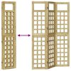 vidaXL Privacy Screen Folding Honey Brown 121 x 180 cm Solid Pine Wood