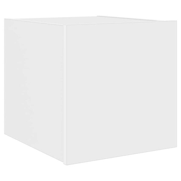 vidaXL TV Wall Cabinet with LED Lights White 30.5x35x30 cm