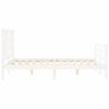vidaXL Bed Frame without Mattress White King Size Solid Wood