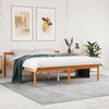vidaXL Senior Bed without Mattress Wax Brown 160x200 cm Solid Wood Pine