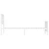 vidaXL Metal Bed Frame without Mattress with Footboard&nbsp;White 100x190cm