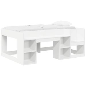 vidaXL Kids'Bed Frame with Storage White 80 x 160 cm Engineered Wood