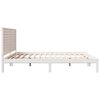 vidaXL Extra Long Bed Frame without Mattress White 200x220 cm Solid Wood