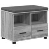 vidaXL Hall Bench Grey Sonoma 60 x 38 x 46 cm