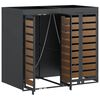 vidaXL Wheelie Bin Storage for 2 Bins Anthracite 136 x 77.5 x 121.5 cm